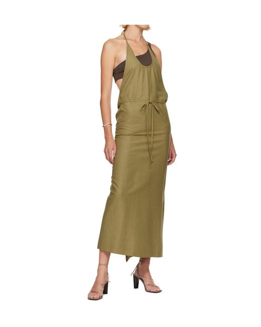 Baserange Green Sleeveless Dress