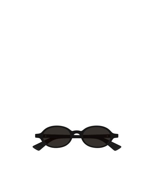 Bottega Veneta White Eyewear Oval Frame Sunglasses for men
