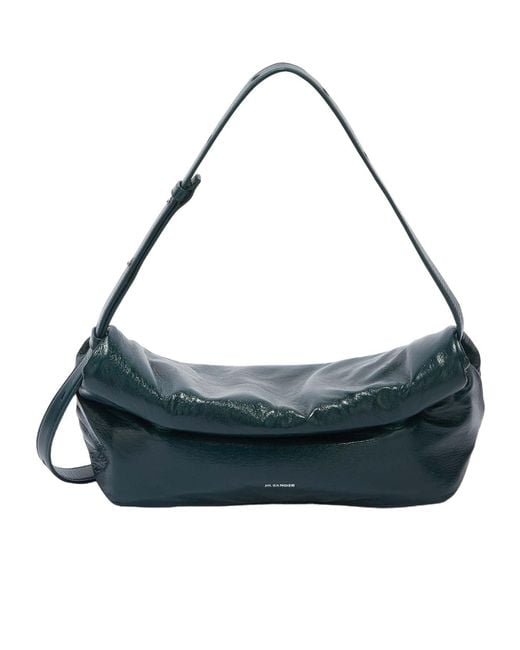Jil Sander Blue Rollup Small Shoulder Bag