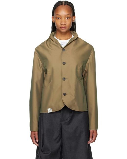Adererror Green Button Long Sleeve Casual Jacket for men