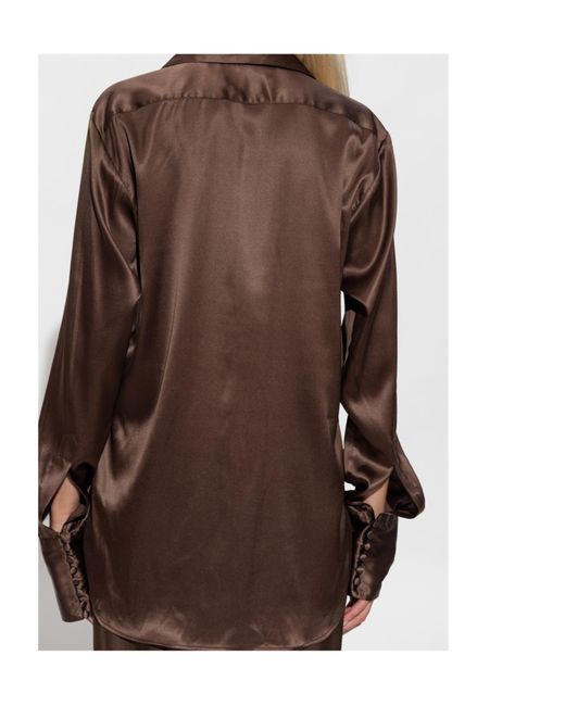 Dries Van Noten Brown Long Sleeve Shirt