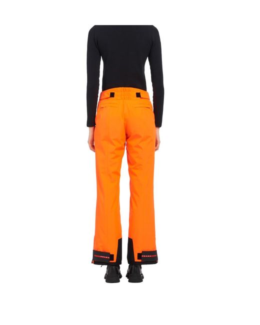 Prada Orange Gore-Tex Ski Trousers