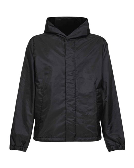 Moncler Black Logo Patch Zip-Up Jacket for men