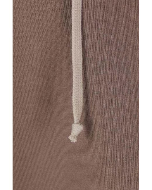 Rick Owens Brown Oversized Drawstring Hoodie for men