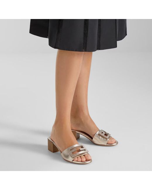Fendi Natural Baguette Ff Sandals