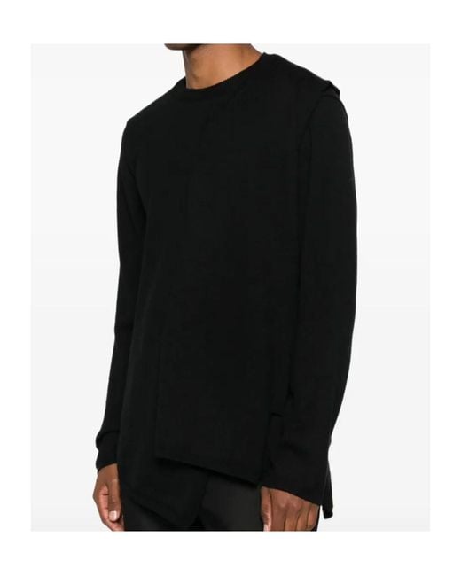 Comme des Garçons Black Comme Des Garçons Shirt Asymmetrical Hem Layered Jumper for men