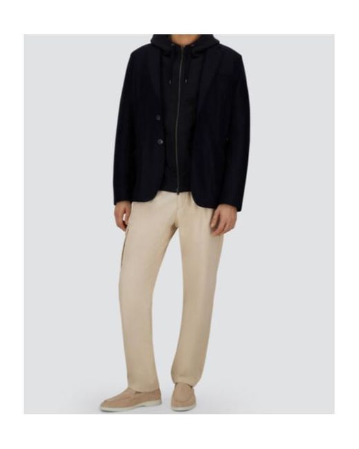 Herno Blue Hooded Resort Jacket for men