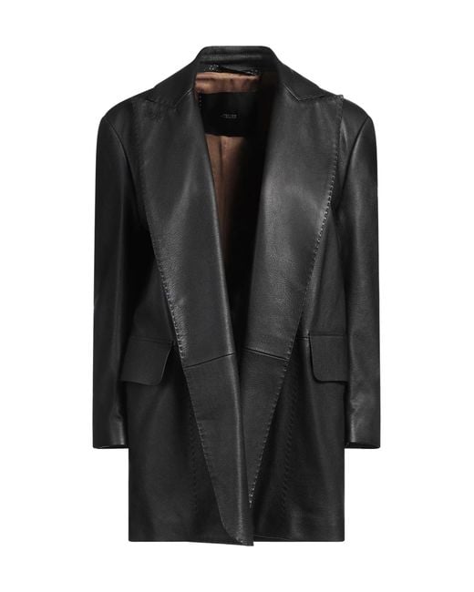 Max Mara Black Minimalist Single-Breasted Blazer