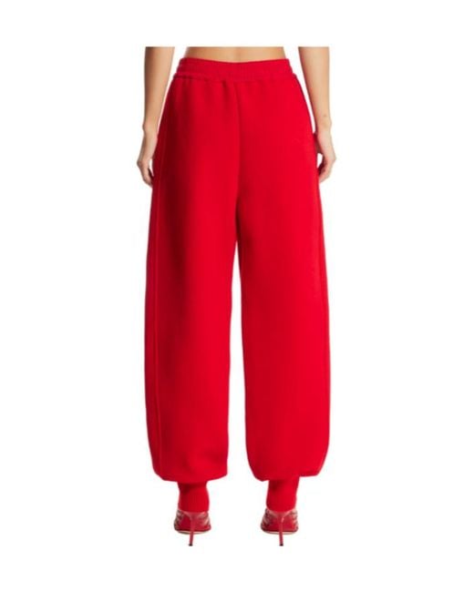Jil Sander Red Elasticated Waistband Joggers