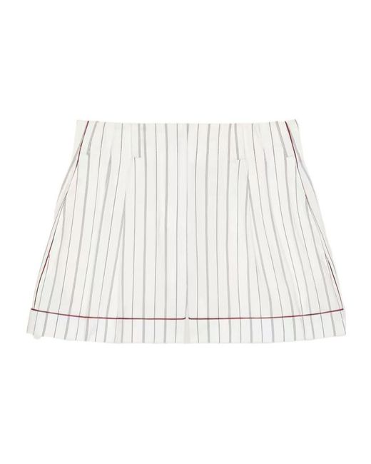 Givenchy White Striped Shorts