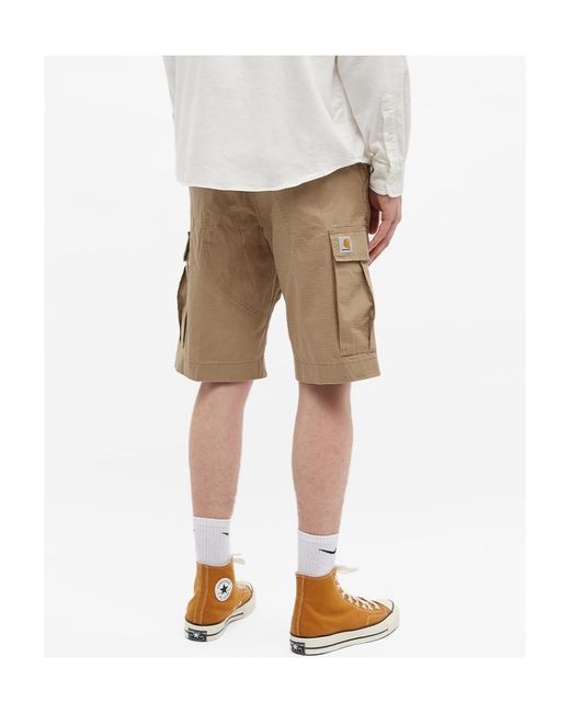 Carhartt Natural Logo-Patch Knee-Length Cargo Shorts for men
