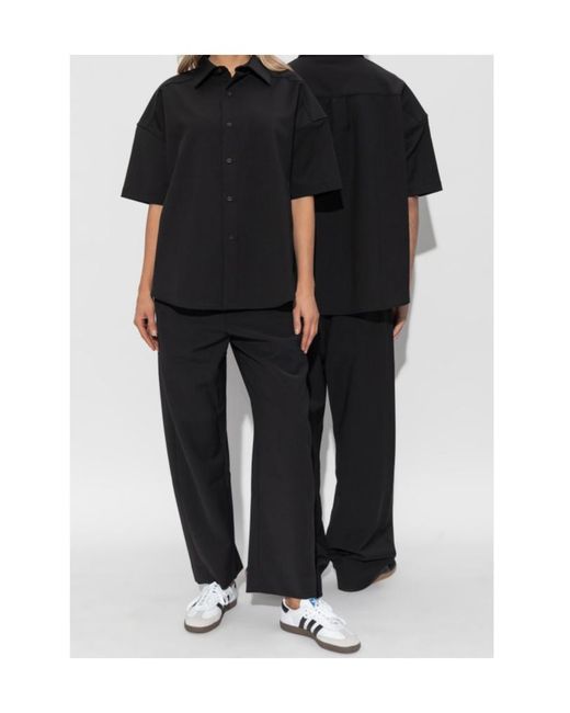 Entire studios Black Buttoned Short-Sleeve Shirt for men