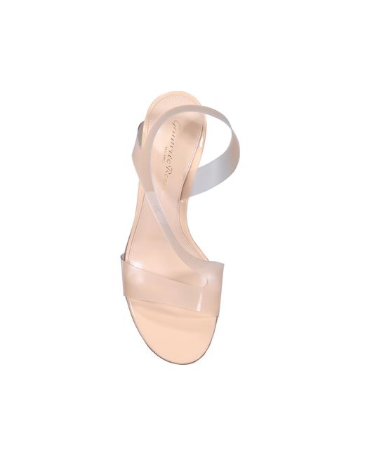 Gianvito Rossi White Metropolis Singback Open Toe Sandals