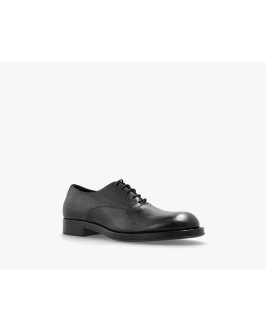 Dries Van Noten Black Round-Toe Loafers for men