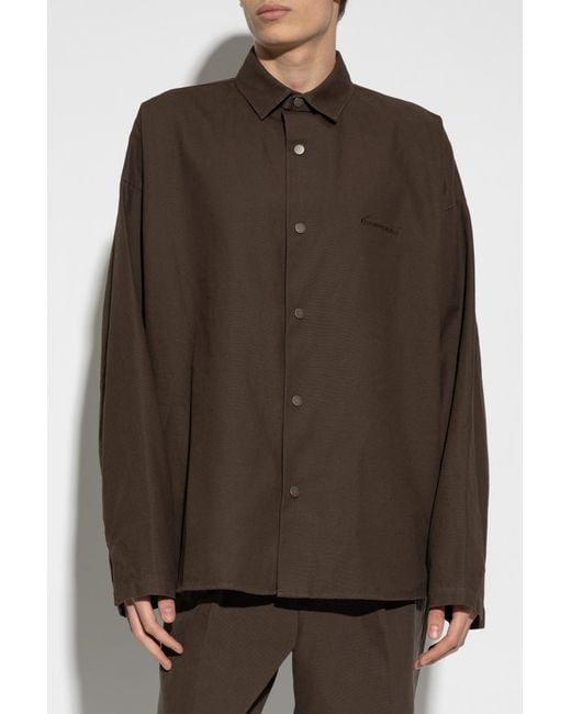 Fear Of God Brown Oversized Shirt for men