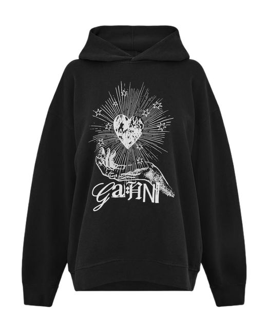 Ganni Black Heart Hoodie