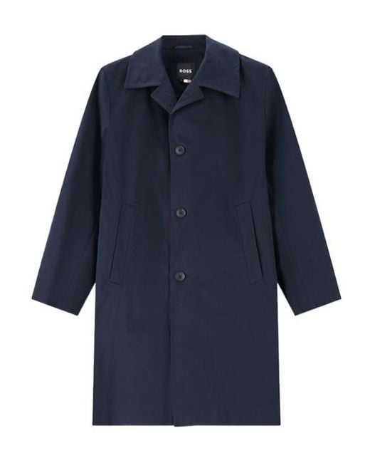 Boss Blue Boss Long Sleeved Buttoned Coat for men