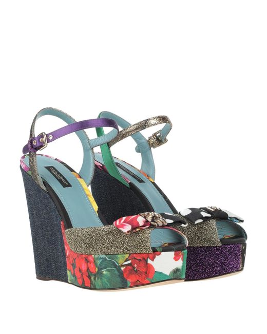 Dolce & Gabbana Blue Print Sandals