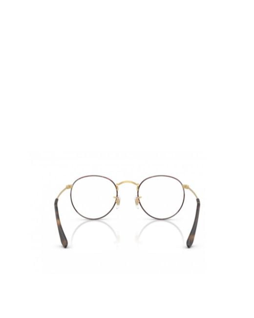 Ray-Ban White Round Frame Plain Mirror for men
