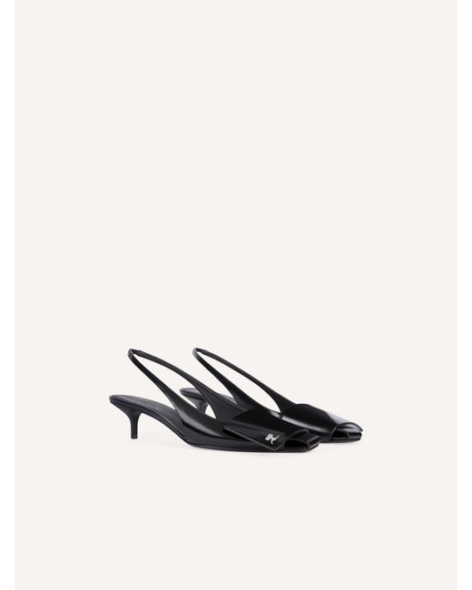 Courreges Black Courrèges Fold Slingback Pumps