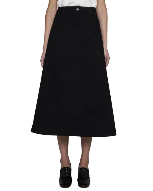 Studio Nicholson Black Baringo Denim Skirt