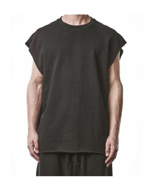 Thom Krom Black Crewneck Sleeveless Top for men