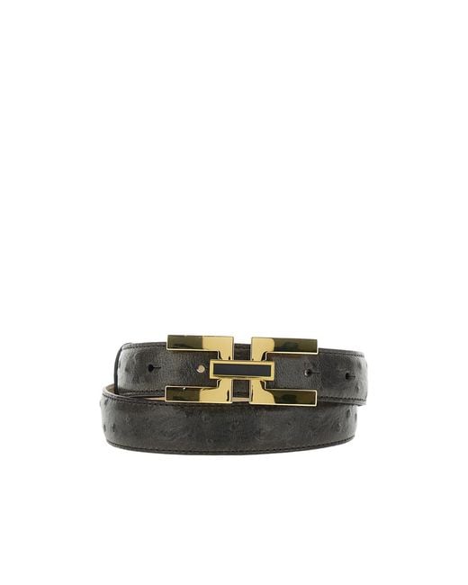 Elisabetta Franchi Green Logo Buckle Belt
