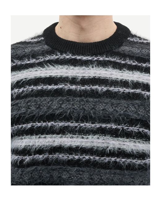 Samsøe & Samsøe Black Safinnley Crew-Neck Striped Sweater for men