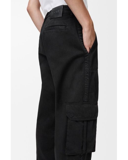 Loewe Black Straight-Leg Cargo Trousers for men