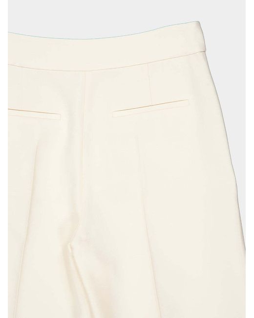 Valentino White Pressed-Crease Trousers