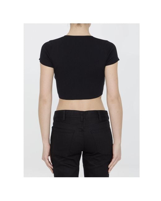 Céline Black Heart Crop Top
