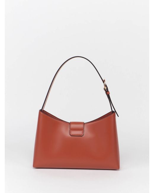 Ferragamo Red Gancini Flip-Lock Shoulder Bag