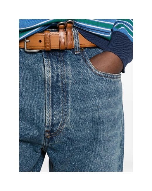 Miu Miu Blue Light-Wash Denim Flare Jeans