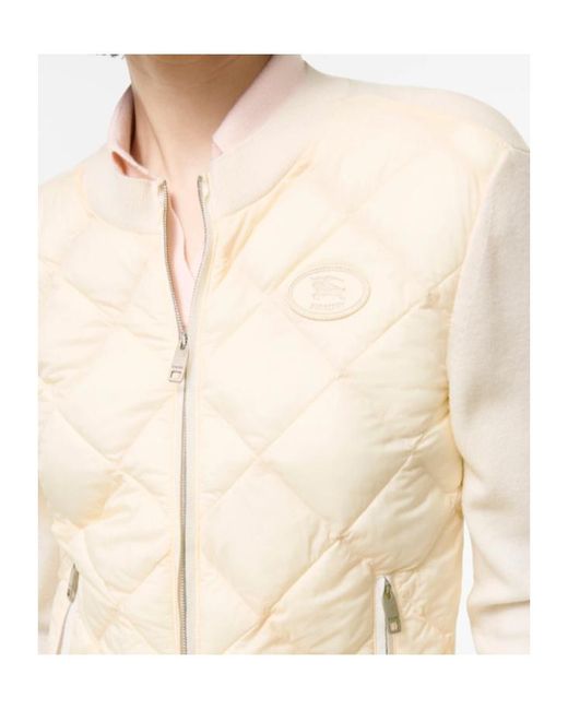 Burberry Natural Quilted Knit Jacket