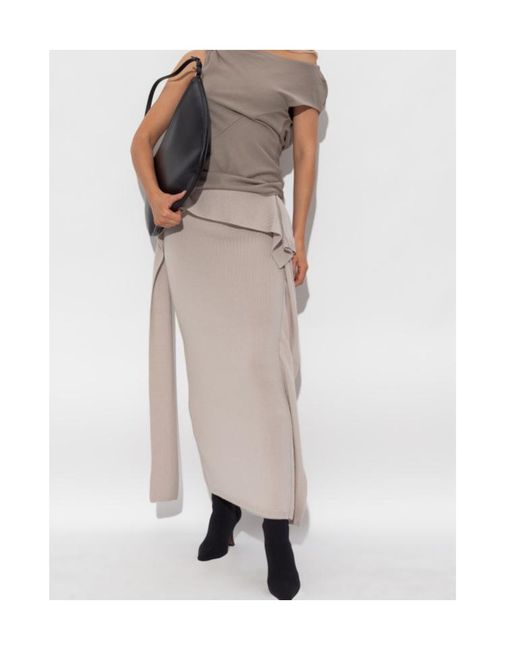 Entire studios Gray Layered Wrap Skirt