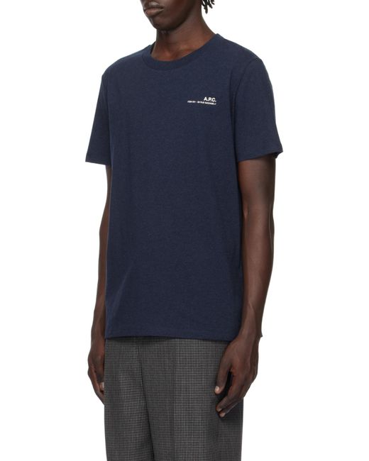 A.P.C. Blue Cohbo Logo Printed Crewneck T-Shirt