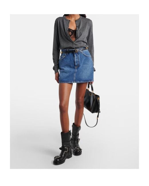Dolce & Gabbana Blue Denim Miniskirt