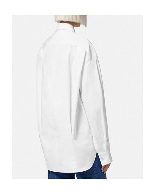 Versace White Long-Sleeved Button-Up Shirt