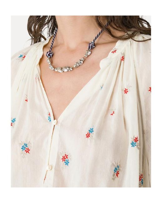 Forte_forte White Floral Buttoned Shirt