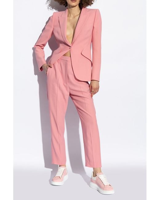 McQueen Pink Oversized Lace-Up Sneakers