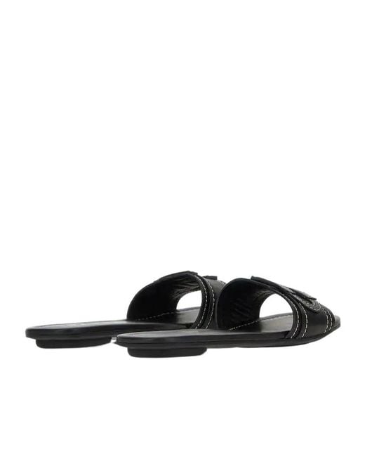 Hogan Black H685 Flat Sandals