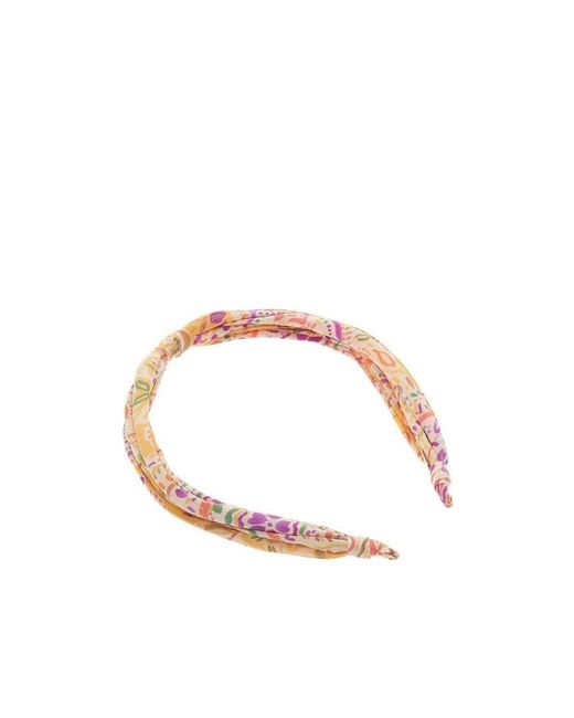 Etro White Pattern Hair Band