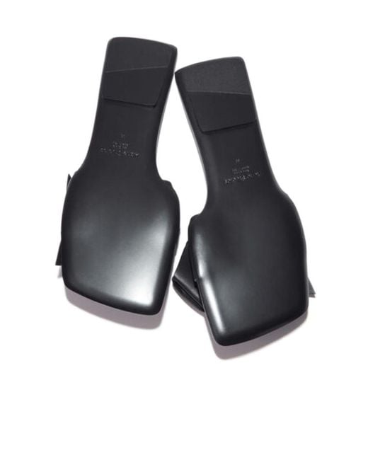 Acne Black Bow Detailed Slip-On Slides