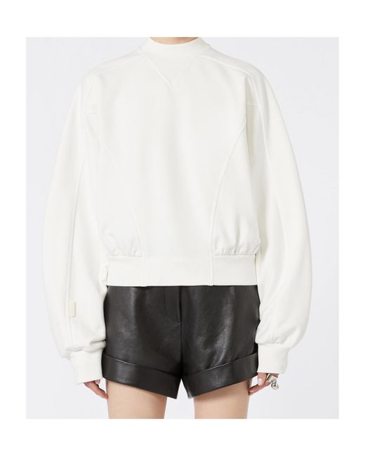 Sportmax White Crewneck Sweatshirt