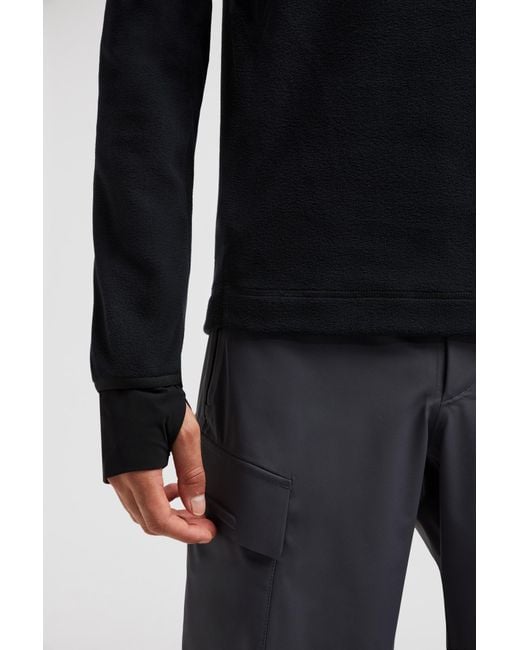 Moncler Black Grenoble Logo Embroidered Crewneck Jumper for men