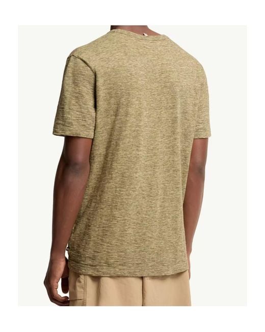 Moncler Green Grenoble Logo-Patch Crewneck T-Shirt for men