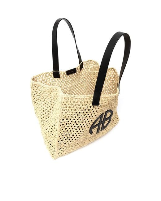 Anine Bing Natural Large Rio Woven Tote Bag