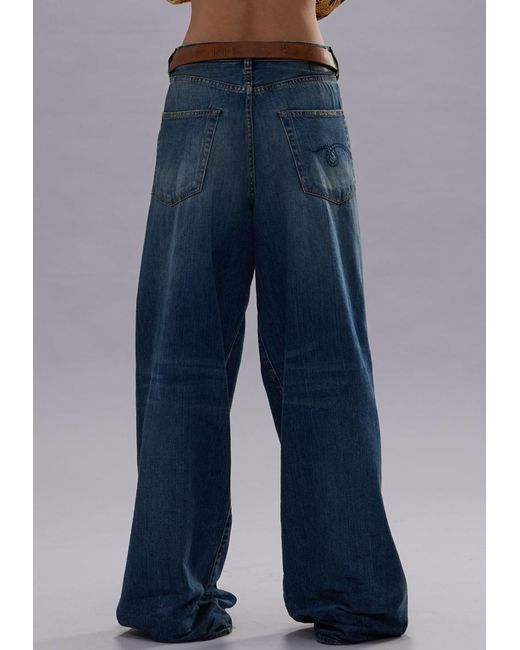 R13 Blue Logo Patch Damon Jeans