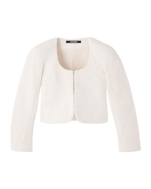 Jacquemus White The Short Cardigan Jacket