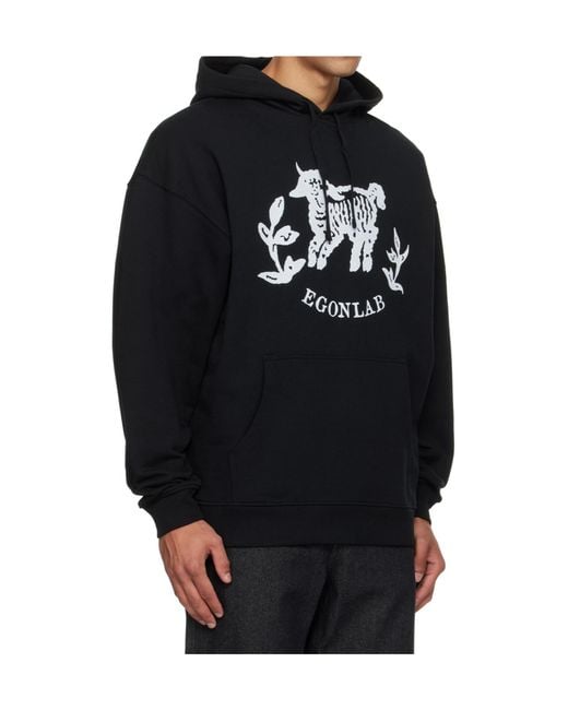 Egonlab Black Moutono Hoodie for men